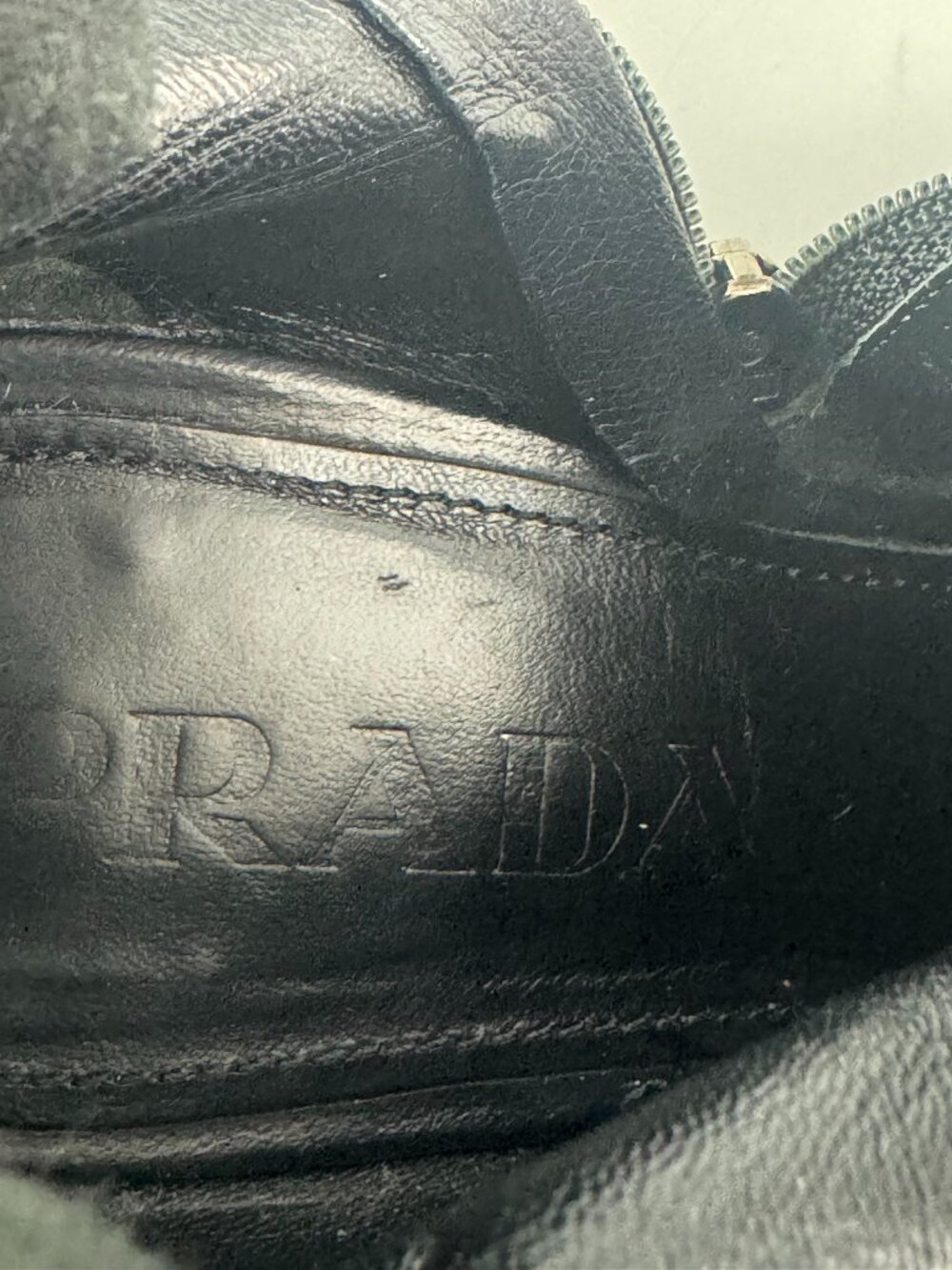 Authentic Prada Black Lamp Skin Leather Ankle Boots, Size 39 - Picture 13 of 15